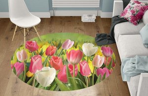 3D Ковер «Красные тюльпаны»