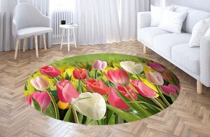 3D Ковер «Красные тюльпаны»