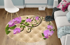 Design Studio 3D 3D Ковер «Розовые орхидеи на песочной коже»
