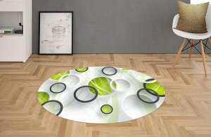 3D Ковер «Объемные зеленые круги»