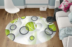 3D Ковер «Объемные зеленые круги»
