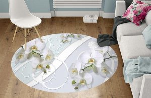 3D Ковер «Нежная композиция с орхидеями»