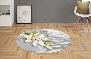 3D Ковер «Лилии на объемном фоне»