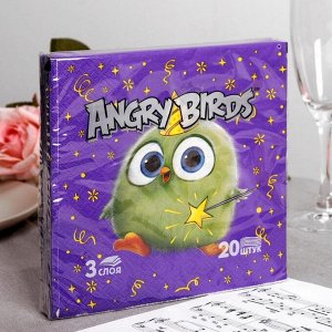 Салфетки бумажные Angry Birds: Hatchlings "Коллекция" 33х33 3сл 20л