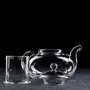 Чайник заварочный Доляна «Валенсия», 800 мл, со стеклянным ситом