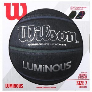 Мяч баск. WILSON NCAA Luminous, арт.WTB2027ID07, р.7, композит, бут.камера, черный