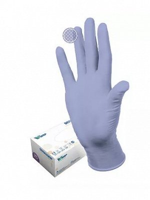 Перчатки DERMAGRIP ULTRA LS нитрил. (1/25 пар) L голубой