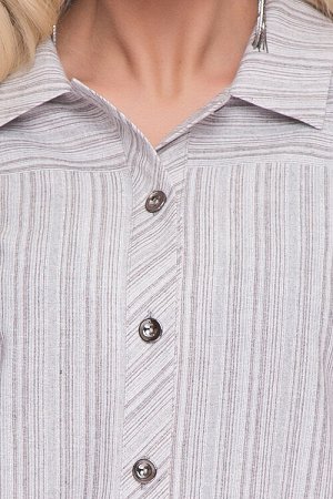 Жакет Рубашка-ветровка из хлопкового текстильного полотна в полоску с легкой люрексовой нитью.Центральная застежка на петли и пуговицы.По переду и спинке кокетки,изделие дополнено функциональными карм