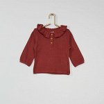 Футболка Eco-conception из ажурного трикотажа - красный кирпичный