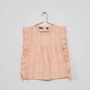 Блузка с помпонами - розовый