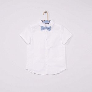 Рубашка Оксфорд с галстуком-бабочкой - синий в горох