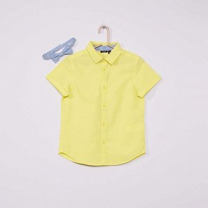 Рубашка Оксфорд с галстуком-бабочкой - желтый