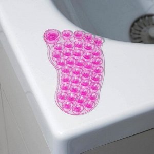 Мини-коврик для ванны «Нога», 7,512 см, цвет МИКС