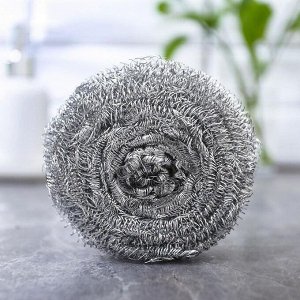 Губка для посуды металлическая Raccoon, спираль оцинкованная, 30 г
