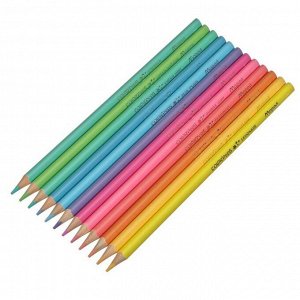 Карандаши 12 цветов Maped Color` Peps Pastel, треугольные, ударопрочные, картон, футляр