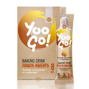 Напиток Immuno Drink (Защита иммунитета) «Лимон-имбирь» - Yoo Gо