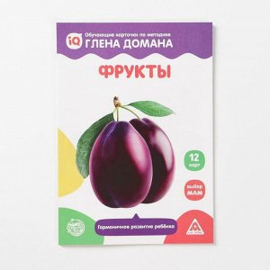 Обучающие карточки по методике Глена Домана «Фрукты», 12 карт, А5