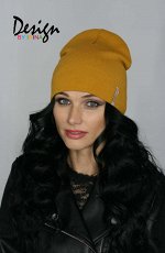 Вязаная шапка «Медея» (горчица)