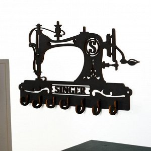Ключница "Швейная машинка" 25х15 см, 3 мм  МИКС