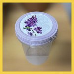 БАНКА С ЗАВИНЧИВАЮЩЕЙСЯ КРЫШКОЙ С ДЕКОРОМ 0,6Л