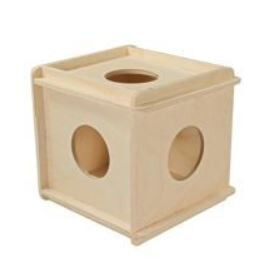 Кубик для грызунов деревяный большой 12*12*h13,5 см