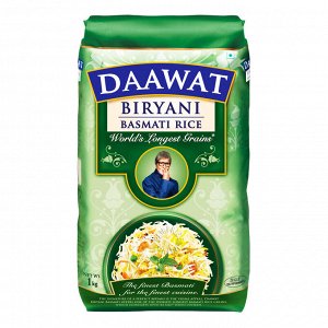 Рис басмати длиннозёрный Biryani Basmati Rice Daawat 1 кг