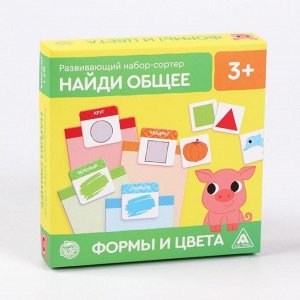 Развивающий набор-сортер «Найди общее. Формы и цвета», 3+