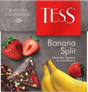 Tess Banana Split фруктовый чай в пирамидках, 20 шт