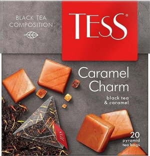 Чай в пирамидках Tess Caramel Charm, черный, 20 шт