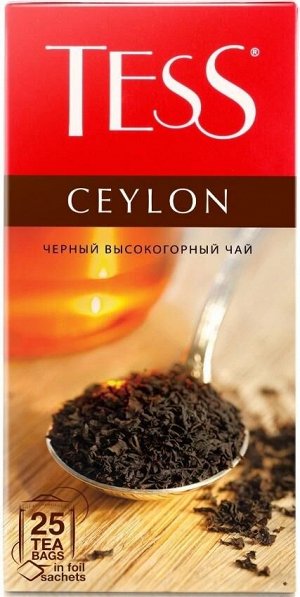 Tess Ceylon черный чай в пакетиках, 25 шт