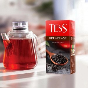Чай в пакетиках Tess Breakfast, черный, 25 шт