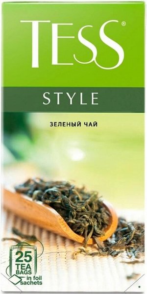 Tess Style зеленый чай в пакетиках, 25 шт