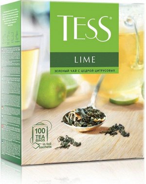 Tess Lime зеленый чай в пакетиках, 100 шт
