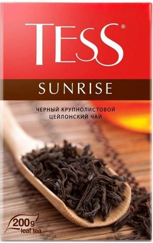 Чай листовой Tess Sunrise, черный, листовой, 200 г