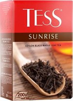 Чай листовой Tess Sunrise, черный, листовой, 200 г