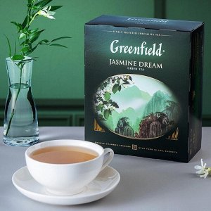 Зеленый чай в пакетиках Greenfield Jasmine Dream ароматизированный, 100 шт