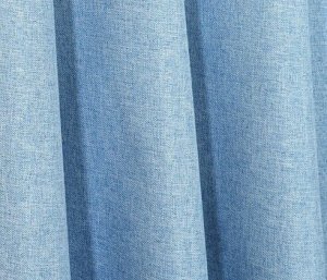 Швейный цех "Маруся" Шторы Блэкаут(2 шт*150 см) цвет голубой 100% блэкаут