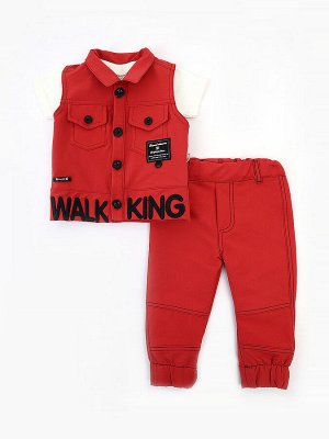 Комплект для мальчика: футболка, брюки и жилет