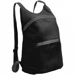 Складной рюкзак Barcelona черный, в слож. виде: 17x9,5x4см; в разлож. виде: 17x26,5x11 см