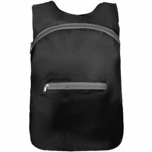 Складной рюкзак Barcelona черный, в слож. виде: 17x9,5x4см; в разлож. виде: 17x26,5x11 см