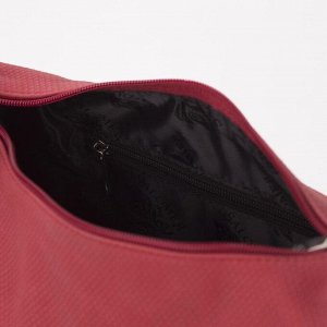 Сумка женская, отдел на молнии, 2 наружных кармана, регулируемый ремень, цвет красный