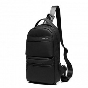 Рюкзак c USB,  молодежный, на одной лямке Bange BG8592 черный, 9.7"