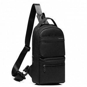 Рюкзак c USB,  молодежный, на одной лямке Bange BG8592 черный, 9.7"