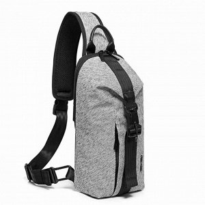 Рюкзак молодежный, на одной лямке BANGE BG77173 серый, 9.7"