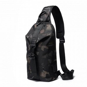 Рюкзак молодежный, на одной лямке BANGE BG77173 черный камуфляж, 9.7"