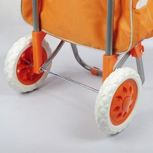 Сумка-тележка PRAKTISCHE max вес 20 кг, 96 х 34 х 26см, 2 колеса d=16 см цвет оранж