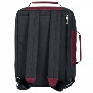 Рюкзак для ноутбука 2 в 1 twoFold серый с бордовым, 29х39х10 см