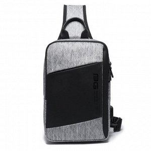 Рюкзак с USB,  молодежный, на одной лямке BANGE BG22002 серый, 9.7"