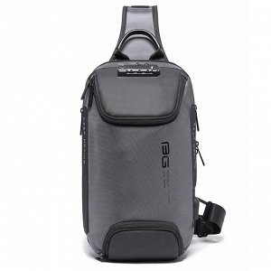 Рюкзак с USB,  молодежный, на одной лямке BANGE BG7082 серый, 9.7"