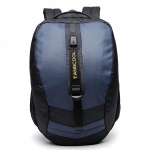 Рюкзак с USB,  TANGCOOL TC726 черный-синий, 15.6"